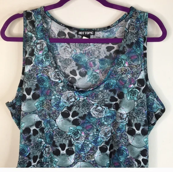 Hot Topic Dresses Hot Topic Skull Skater Dress Size Xxllight